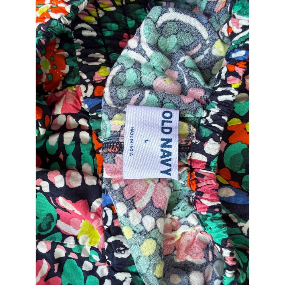 Old Navy Floral Paisley Midi Sundress Multicolor Smocked Sleeveless NWT Size L - Picture 10 of 10